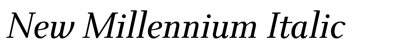 New Millennium Italic